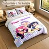 3Pcs Bedding Set Custom Name Text, 1 Sheet 2 Pillowcases Home Bed DecorKpop Demon Hunters