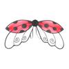Ladybug Wing for Girls Boys Men Women Halloween Ladybird Costume Fairy Bee Wings for Halloween Masquerade Carnival