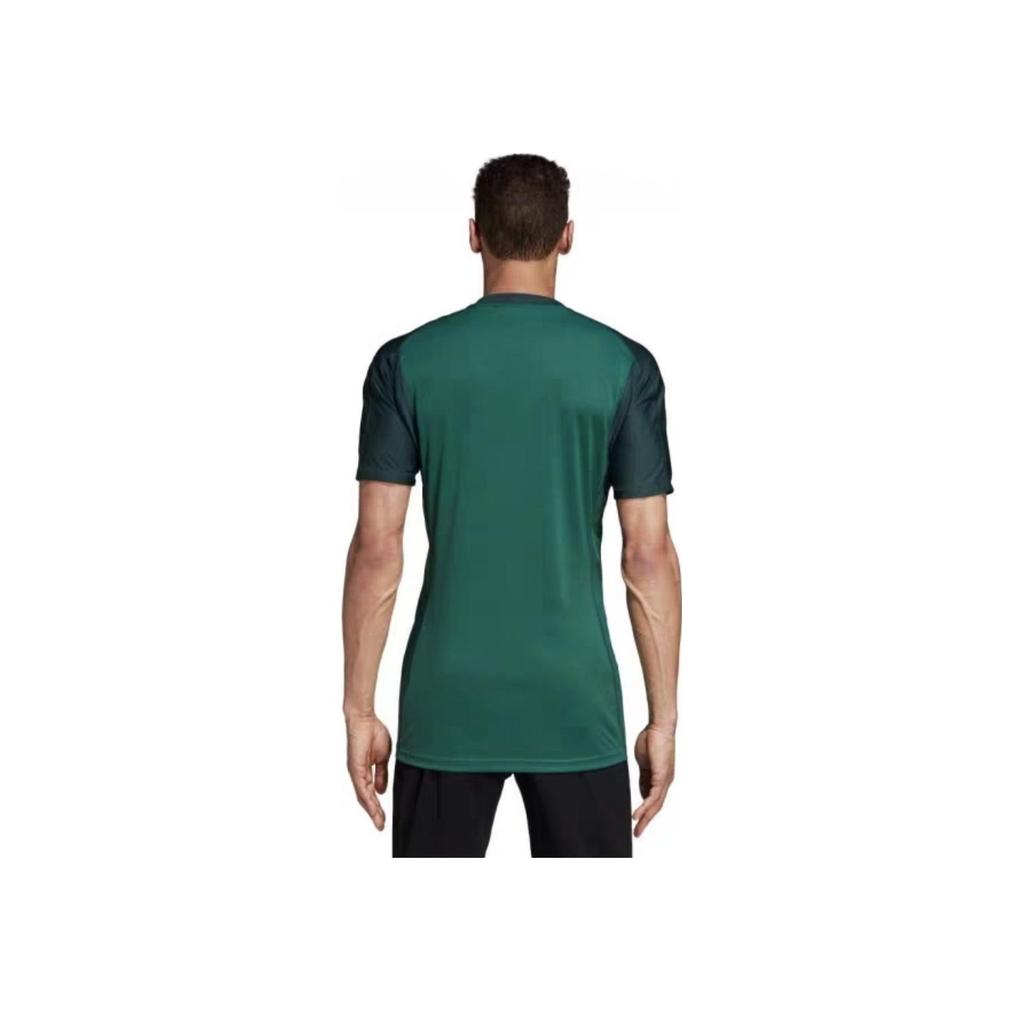 adidas Vintage Logo Letter Print Striped Breathable Soccer Jersey Men Jerseys Green CF3490