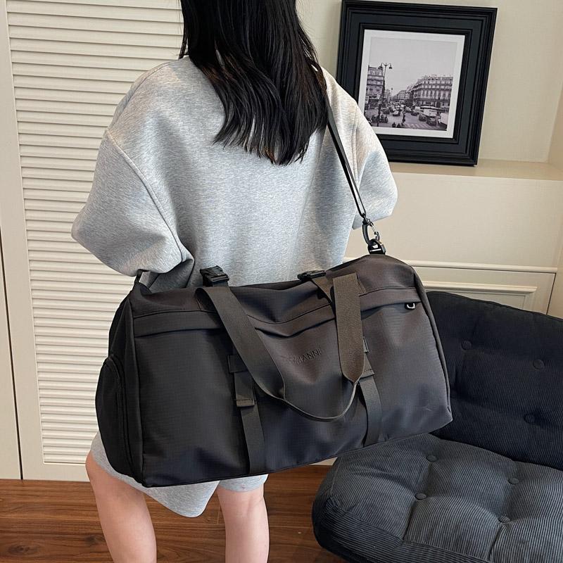 Large Capacity Sports Fitness Bag Separation Shoes Bags Shoulder Bag Plaid Storage Travel Bag