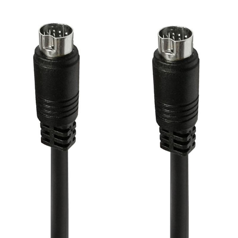 3/1.5/1/0.5m S-video Cable Male To Male 10Pin Mini DIN Computer Connector TV Cable For Projector VCR DVD Nickel Plated