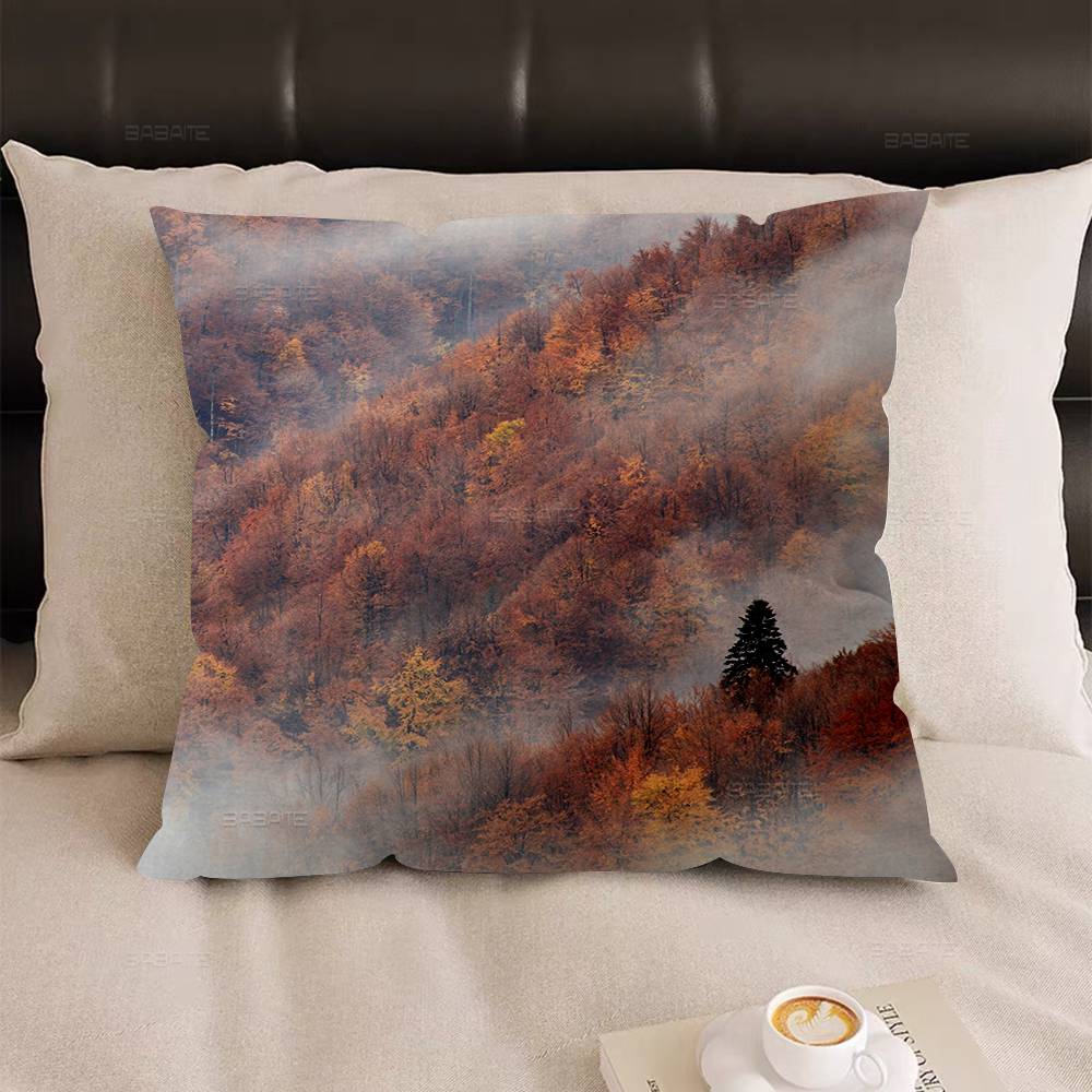 Kissenbezug Kiefernwald für Schlafzimmer und Wohnzimmer Sofa Dekokissenbezug