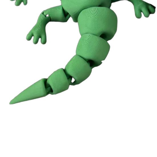 3D Printed Lizard Figurine Cute Articulated Movable Reptile Sculpture Collectible Flexible Animal Fidget Toy for Home Office Desktop