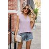 Women's Summer V-Neck Vest T-Shirt with Lace Trim Sleeveless Top