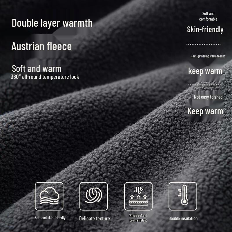 MINISO Men's Heavyweight Fleece Outdoor Jacket