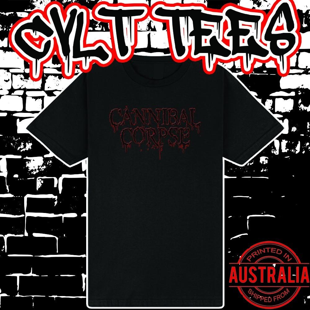 Cannibal Corpse LOGO Band Shirt ~ Premium Black Gildan Cotton Tee Unisex T-Shirt S