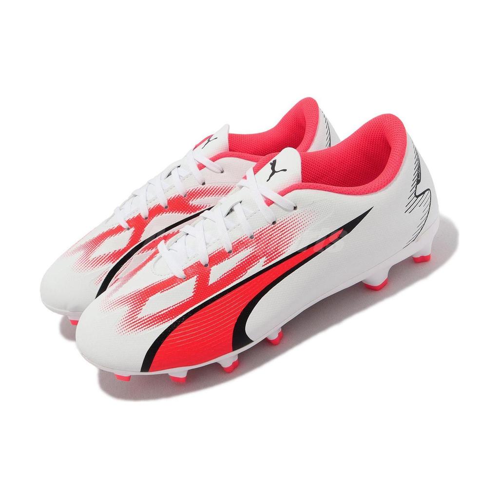 Puma Ultra Play FG AG Jr Breakthrough Pack Kids Sneakers White Black Fire-Orchid 107530-01