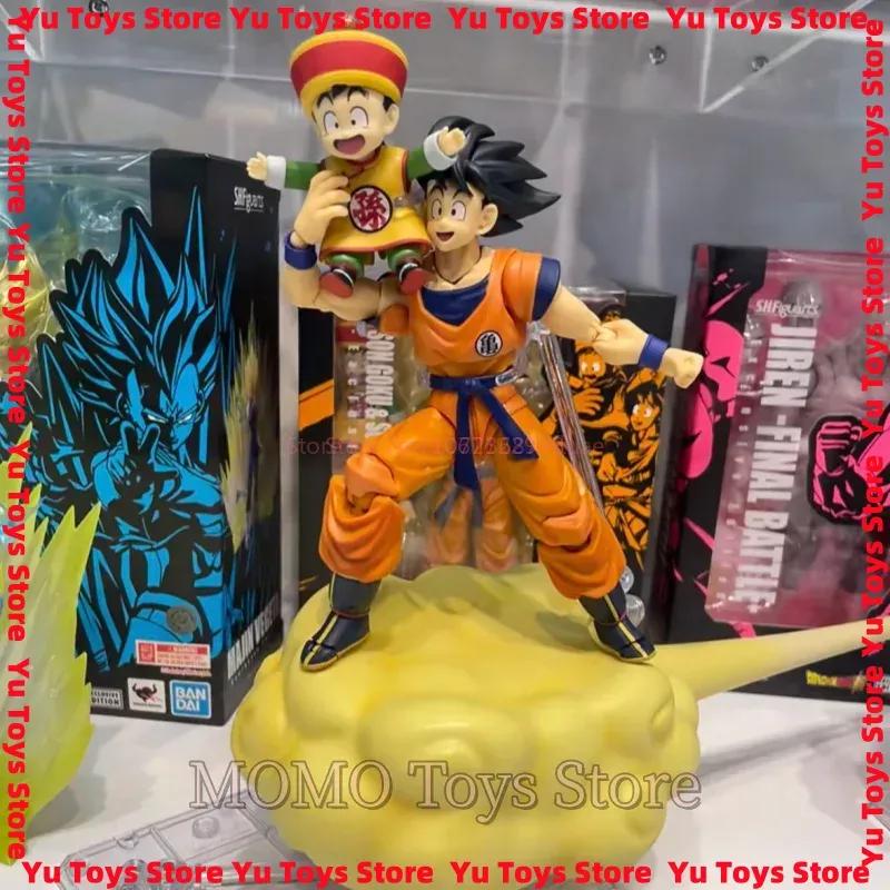 Official Demoniacal Fit Shf Super Saiyan Son Goku & Son Gohan Kid Kintoun Action Figures Dbz Figurine In Stock