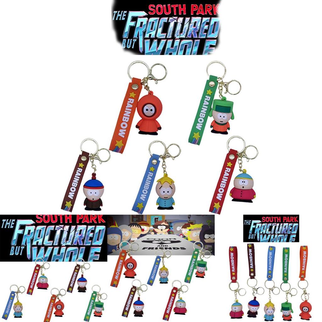 South Park Cartoon Schlüsselanhänger Pvc Anhänger Tasche Autoschlüsselanhänger Kreatives Niedliches Charakter Accessoire