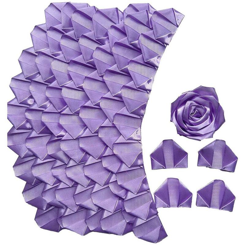 

300 шт. Готові пелюстки троянд із атласної стрічки, напівфабрикат для вічної троянди, DIY букети з вічних квітів, нев януча флористика