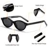 CATERSIDE Retro Oval Sunglasses for Women Men Tr Frame Acetate Pin Leg Polarized UV400 Protection Fashion Cat Eye Sun Glasses