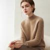 Women's 100% Cashmere Raglan Sleeve Sweater - Half-High Neck Knitted Pullover for Autumn & Winter