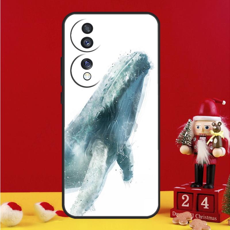Cartoon Whale Case For Honor Magic 5 6 7 8 Pro Honor 200 400 50 70 90 Lite X8b X8c X9a X9b X9c Win RT Cover