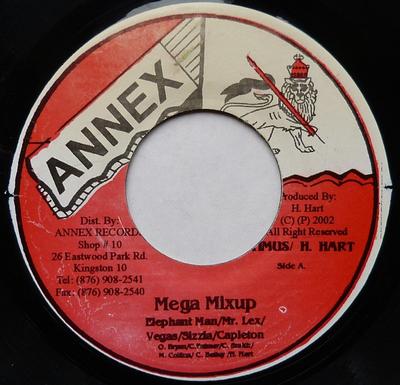 7-Zoll Schallplatte SIZZLA / CAPLETON / MR. LEXX / ELEP - Mega Mixup / Zero Tolerance KEINE Anlage 2002 Jamaika Reggae, Ska & Dub Gebraucht