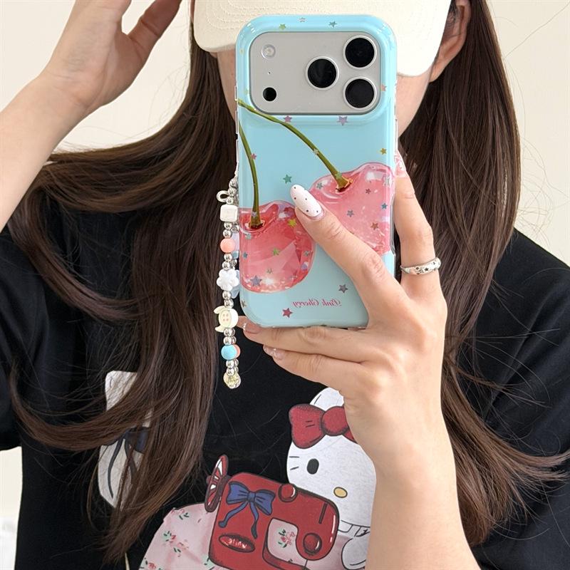 Vibrant Stars and Cherries Case for iPhone 17/16 Pro Max/15/14