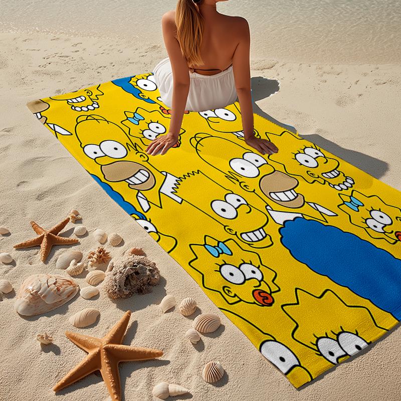 Yellow Family Portrait Beach Towel, Super Soft Microfiber, Gift for Her/Him, Birthday, for Pool, Beach, Travel, Home Decor Fan gifts