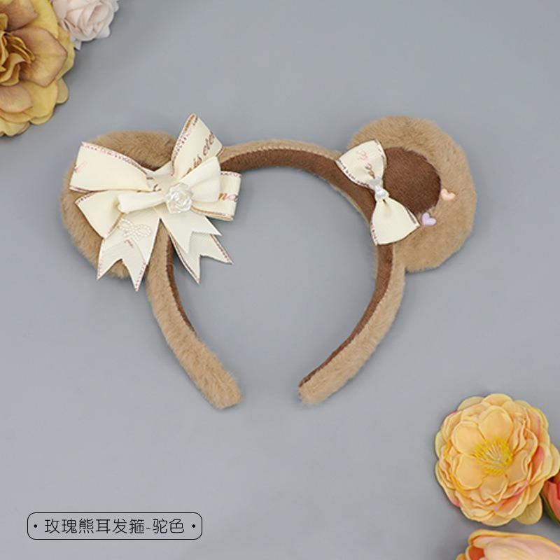 Ein handgemachtes japanisches niedliches Plüschbärenohr Olita Kopfschmuck Cosplay-Accessoires Tierohr Stirnband