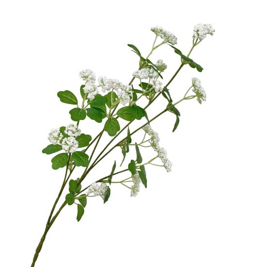 Artificial Flower Branch Realistic Stem And Green Fake Flower with Leaves for Floral