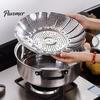 Durable Stainless Steel Colander Expandable Steamer Basket, Adjustable Folding Insert with Foldable Basket for Cooking Handle, Portable Drain