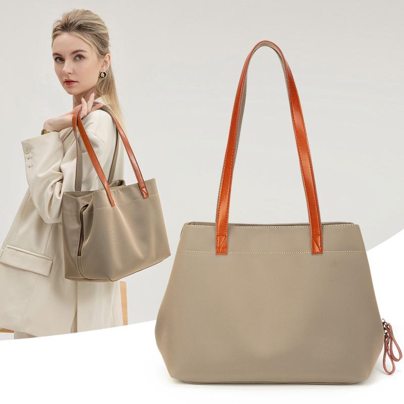 Large Bag Women Casual Nylon Oxford Cloth Large Capacity Tote Bag with A Single Shoulder Bag Tide Canvas Handbag