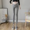 Real Shot Maternity Pants Spring and Autumn Thin Outer Leggings Low Waist Cross Support Yoga Sports Nine-point Pants