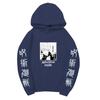 Satoru Gojo Hoodie Unisex Fleece Sweatshirt Dual Sleeve Vertical Japanese Kanji Manga Front Print Anime Pullover