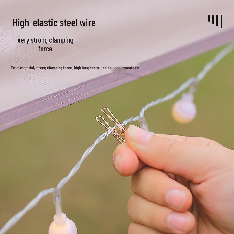 Metal Swallowtail Clips: Versatile Outdoor Tent, Light String, Food Sealing, and Office Supplies Clips