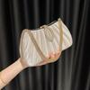 Fashion Shiny Sequin Sequin Handbag Nylon Lining Gold Sequin Party Handbag Lock Buckle Clutch Bag Party
