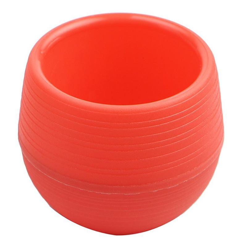 Colourful Mini Round Plastic Plant Flower Pot Garden Home Office Decor Planter