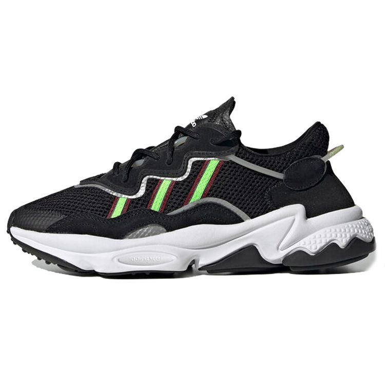 

Adidas Ozweego Black Solar Green Женские кроссовки Core-Black Onix EF0158