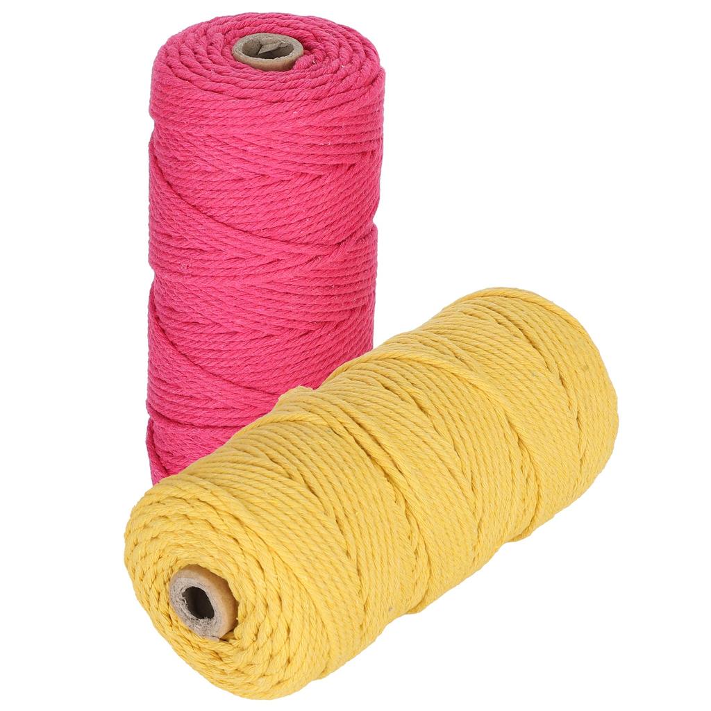 Natural Cotton Rope Macrame Cord Single Strand Knitting Yarn Handicrafts DIY 3mm 100meter