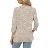 Women's Fashion Casual Round Neck 3/4 Sleeve Loose  Printed T-Shirt Ladies Top