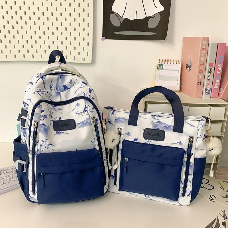 School Bag Casual Backpack Shoulder Bag Large Capacity Student Backpack Crossbody Bag Fashion Computer Bag Campus Handbag School Bag