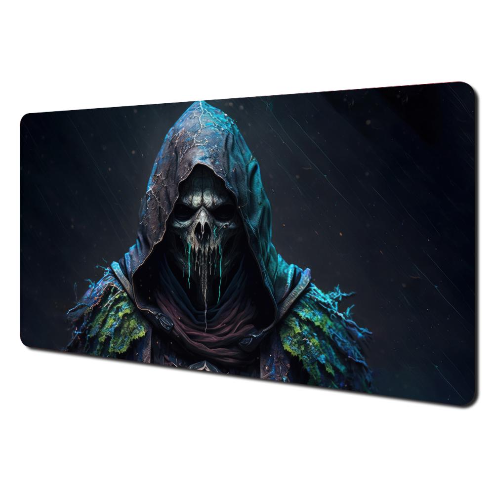 Horror Death God Illustration Mouse Pad Desk Mat Stitched Edge NonSlip Durable pad for computer mouse Gaming pads tapis sour