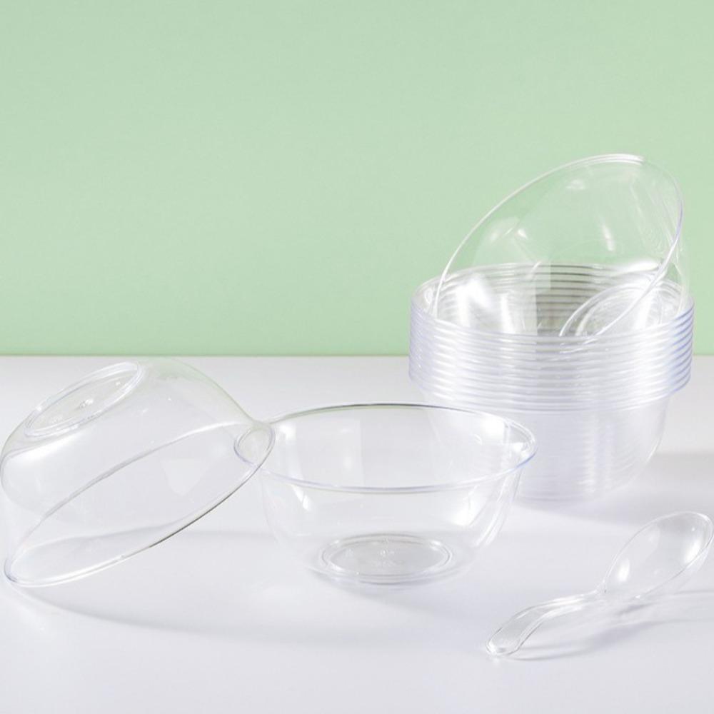 25PCS Bol de prânz de unică folosință gros, transparent, pentru oală fierbinte, bol de supă de calitate alimentară