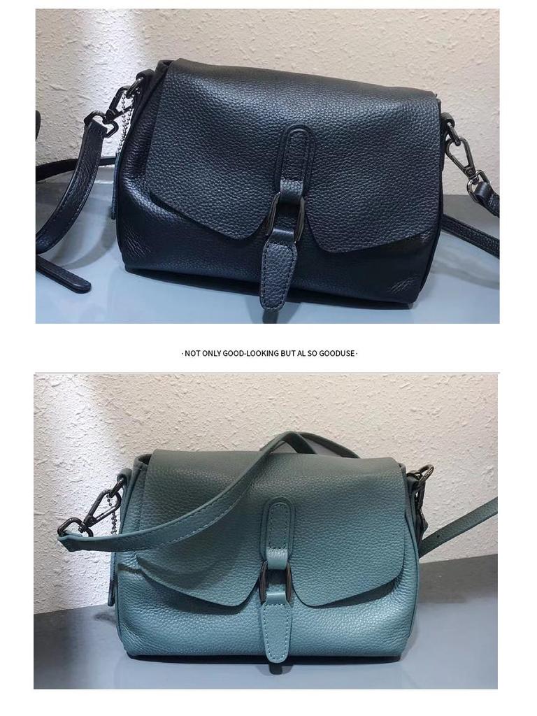Women's Genuine Leather Cowhide Shoulder Crossbody Bag - Trendy, Versatile, and Soft