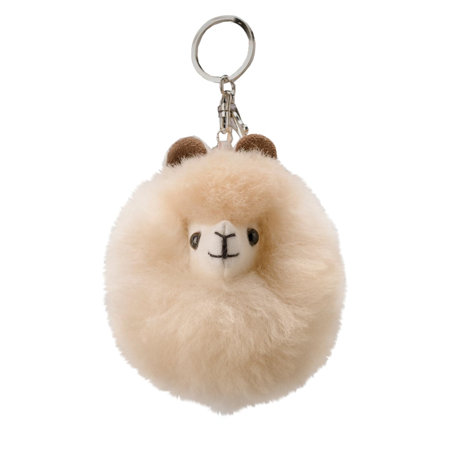 

Плюшевый брелок Альпака Пушистый и Супер Милый Стильный аксессуар, который успокоит взрослых, идеально подходит в качестве подарка СТ.МАЛО тоже, бежевый