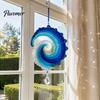 Mindful Leisure Crafting Kit Ocean Wave Crochet Wind Spinner DIY Kit, Coastal Beach House Hanging Decoration Craft Handmade Ornament for Home
