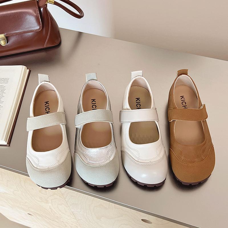 New Style Fashion Women's Flat Shoes Korean Style Mary Jane Ladies' Casual Leather Flat Boat Shoes Loafers Work and Party Wear