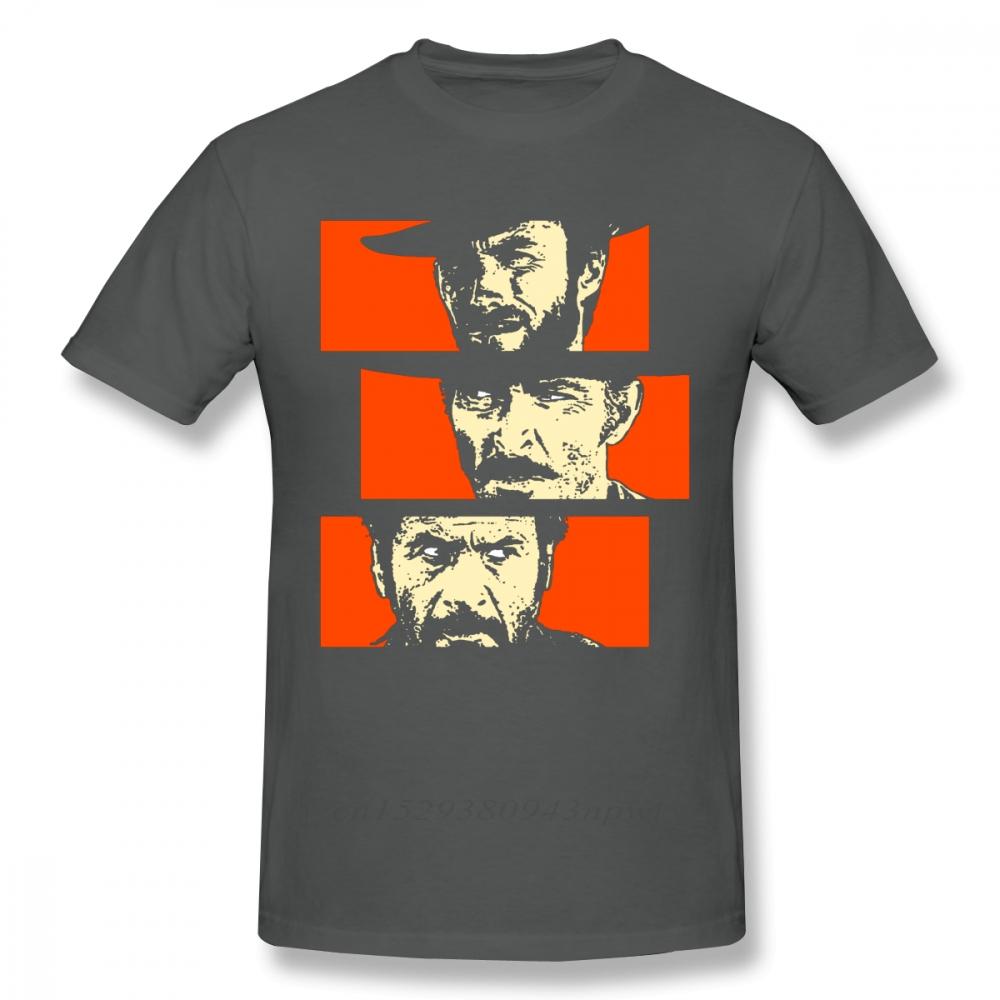 The Good the Bad and Ugly Blondie Angel Eyes Tuco Cowboy T Shirt Male Quality Il buono brutto cattivo Crewneck Tee shirt