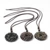 Unisex Obsidian Pixiu Grass Dragon Pendant - Crystal Ice Gold Black Peace Buckle