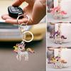 1PC Crystal Bags Decor Car keyrings for Women Rhinestone Elephant Horse Pendants Unicorn Keychain