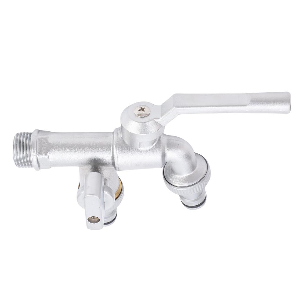 Doppelhahn Wasserhahn 1 2in Einlass 3 4in Auslass 1 in 2 Aus Messing Außenwasserhahn Schlauchverteiler