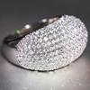 Huitan Sparkling Women Rings for Wedding Engagement Party Full Bling Bling Crystal Cubic Zirconia Luxury Trendy New Jewelry