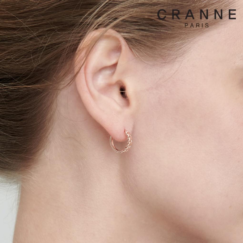 14K Line Chain One-Touch Earrings (Gold Filled) C24EGF110