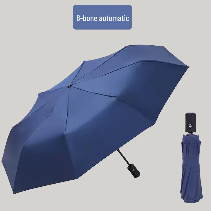 Automatic Compact UV-Blocking Sun and Rain Folding Umbrella - Large, Reinforced, Dual-Use for Students