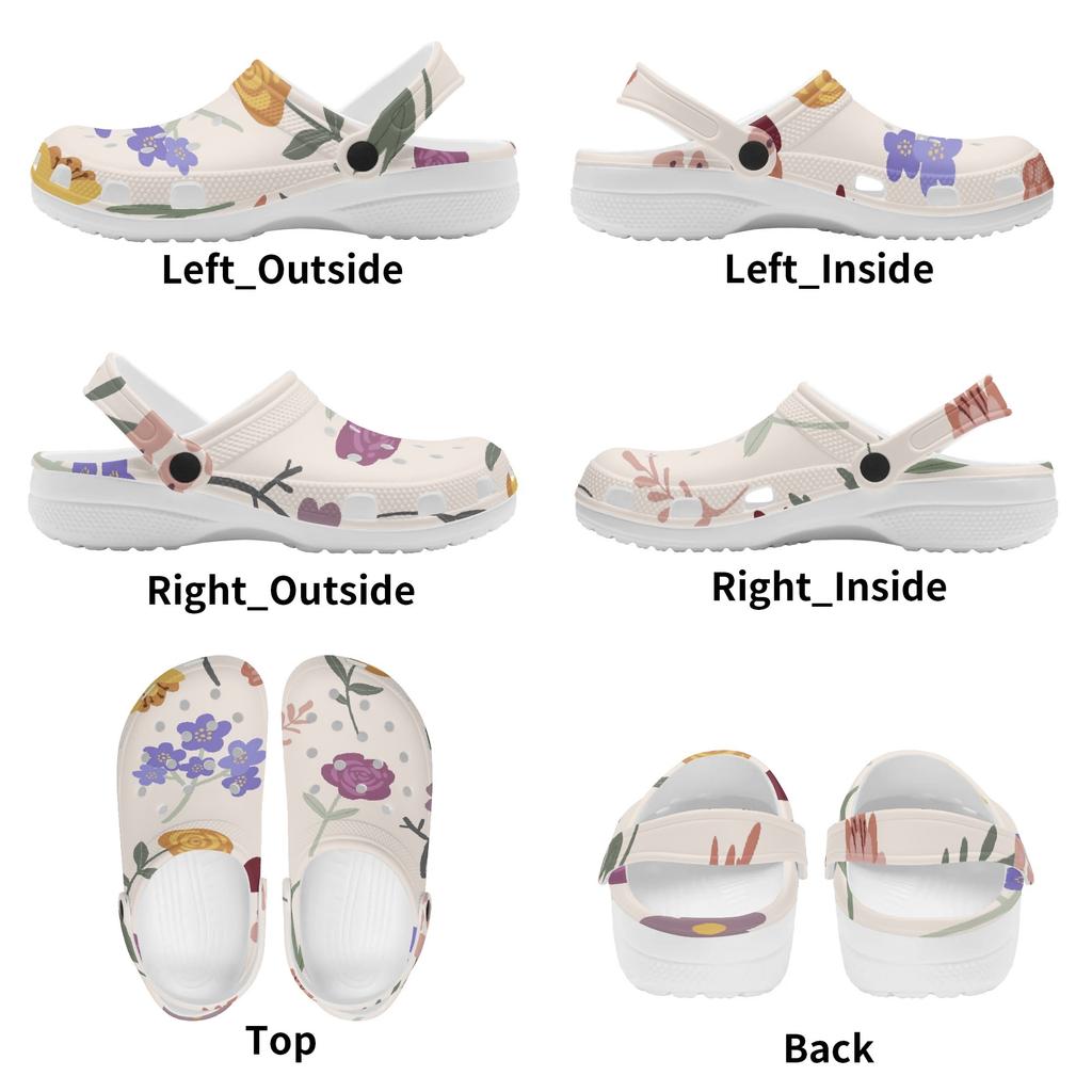 Cartoon Printed EVA Casual Clogs Women Men Quick Dry Easy Clean Slip On Travel Use Beach Garden Daily Walking Daily Shoes Home Use