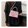 New Bling Rhinestone Faux Leather Shoulder Bag for Women, Chic Small Square Crossbody Purse, Sparkle Evening Handbag