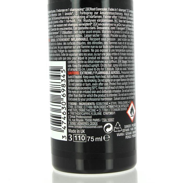 Spray correcteur de racines - L'Oréal Professionnel - Hair Touch Up - Châtain - 75ml - Texture Spray