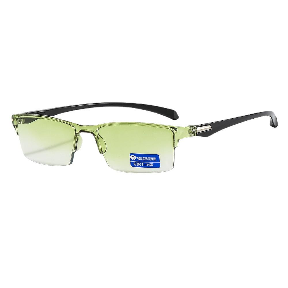 Presbyopia Eyeglasses Rimless Smart Zoom Frameless Reading Glasses Smart Technology Blue Light Blocking Reading Glasses